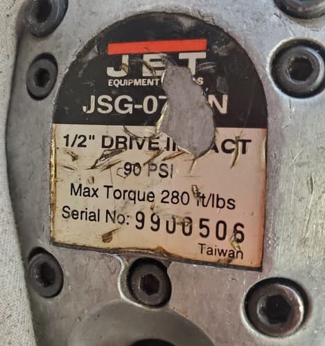 Jet JSG 0711N 1/2" Drive Pneumatic Impact Wrench AN48 - Thumbnail 5