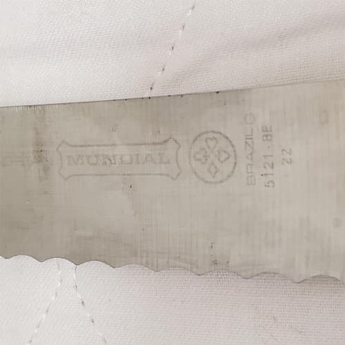 Serrated Kitchen Knife with Black Triple-Rivet Handle Durable Utility Blade - Thumbnail 2