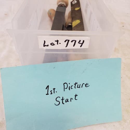 Lot of 6 Vintage File Round Rat Tapered Square Flat Smooth Wood Handle LOT-774 - Thumbnail 2