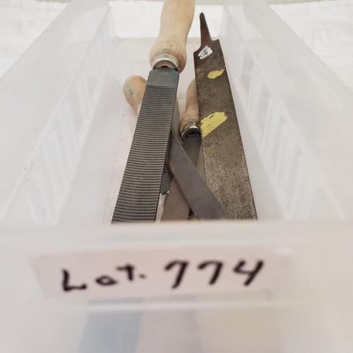 Lot of 6 Vintage File Round Rat Tapered Square Flat Smooth Wood Handle LOT-774 - Thumbnail 3