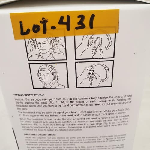 Earmuff Model 1000 Hearing Protection Noise Reduction Rating 22 Lot-431 - Thumbnail 4