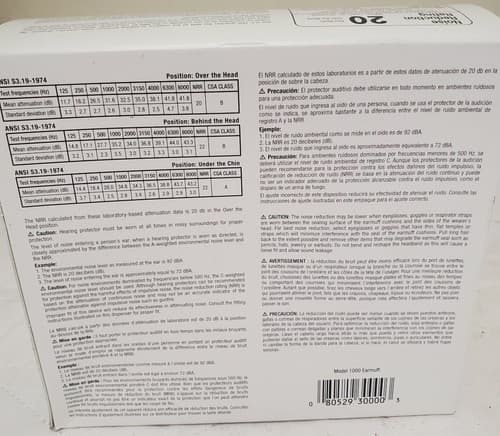 Earmuff Model 1000 Hearing Protection Noise Reduction Rating 22 Lot-431 - Thumbnail 6