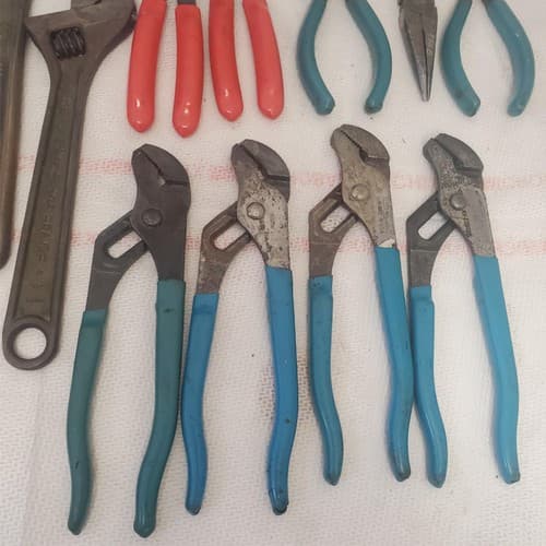 Lot of 13 Mixed Adjustable Pliers & Wrenches Grip Set LOT-71 - Thumbnail 7