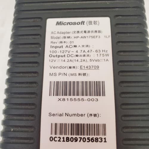 Microsoft XBox 360 HP-AW175EF3 AC Power Supply Adapter - Thumbnail 4
