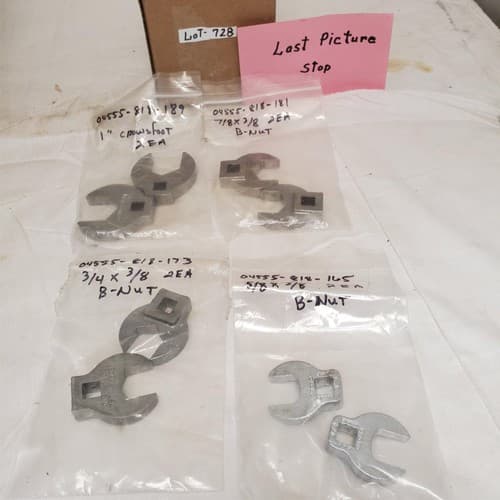 Lot of 8 Crowfoot Open End Wrench LOT-728 - Thumbnail 11