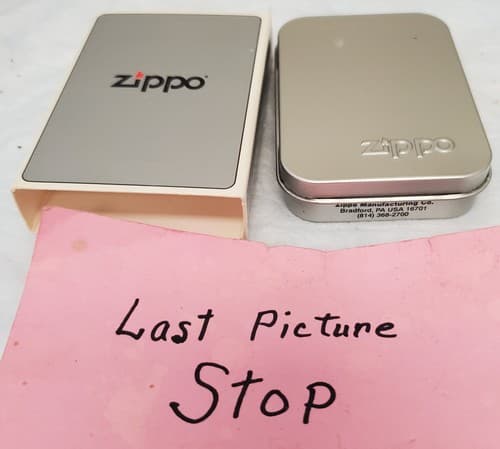 Vintage 1999 Bradford, PA Made in USA Zippo Lighter Moon Over Mountains Logo - Thumbnail 5