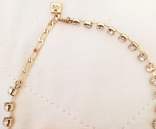 17" Rhinestone Necklace with Cultured Pearl Pendant - Thumbnail 4