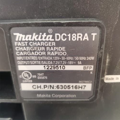 Makita DC18RA T 18V Rapid Battery Charger Li-Ion Fast Charging Tool LOT-1055 - Thumbnail 5