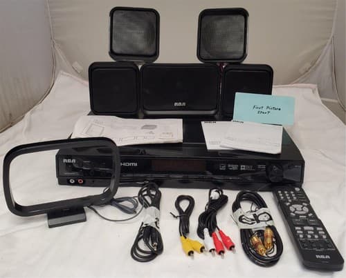 RCA RT2906 Home Theater Sound System with AV Receiver, Remote Cords & Wires - Image 1