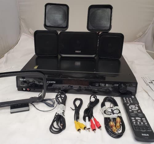 RCA RT2906 Home Theater Sound System with AV Receiver, Remote Cords & Wires - Thumbnail 5