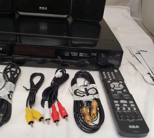 RCA RT2906 Home Theater Sound System with AV Receiver, Remote Cords & Wires - Thumbnail 10