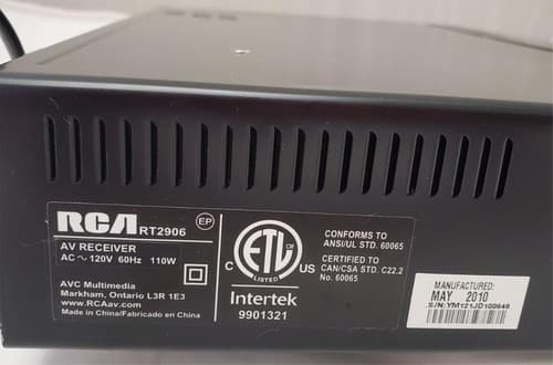 RCA RT2906 Home Theater Sound System with AV Receiver, Remote Cords & Wires - Thumbnail 24