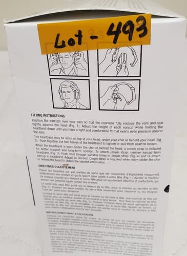 Earmuff Model 1000 Hearing Protection Noise Reduction Rating 22 Lot-493 - Thumbnail 3