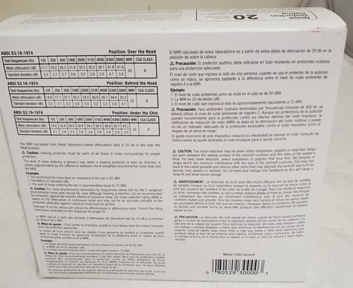 Earmuff Model 1000 Hearing Protection Noise Reduction Rating 22 Lot-493 - Thumbnail 6