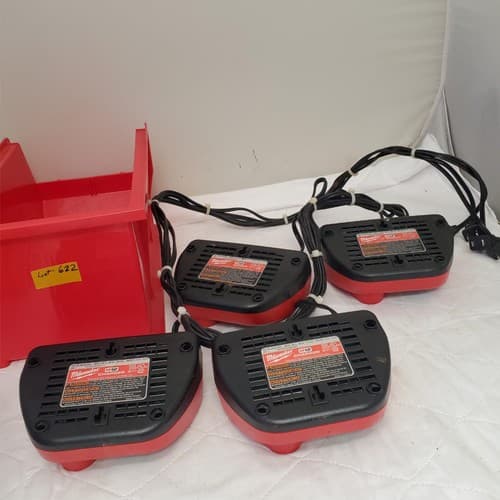 Lot of 4 Milwaukee M12 48-59-2401 Battery Chargers LOT-622 - Thumbnail 12