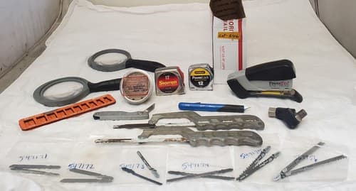 Assorted Measuring Tapes, Cutting Tools, Magnifiers & Blades Hand Tool LOT-546 - Image 1