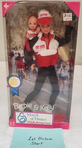 1998 Barbie & Kelly Walk America Doll Set March of Dimes Kmart Special Edition - Image 1