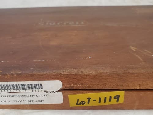 Starrett 20 Long Blade Master Precision Steel Square with Wooden Case LOT-1119 - Image 1