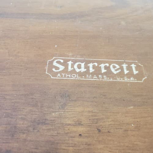 Starrett 20 Long Blade Master Precision Steel Square with Wooden Case LOT-1119 - Thumbnail 3