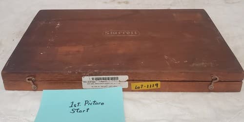 Starrett 20 Long Blade Master Precision Steel Square with Wooden Case LOT-1119 - Thumbnail 9