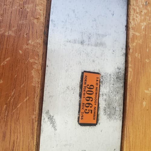 Starrett 20 Long Blade Master Precision Steel Square with Wooden Case LOT-1119 - Thumbnail 5