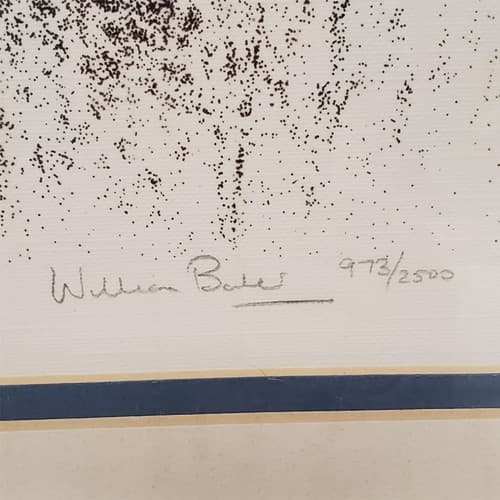 William Baker Elephant Head Print Signed & Framed Limited Edition Nature Artwork - Thumbnail 3