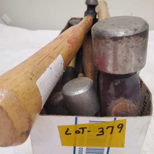 Lot of 6 Nupla Ball Peen Hammer Wood & Fiberglass Handle LOT-379 - Thumbnail 3