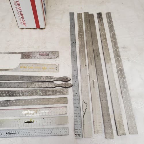 Lot of 16 Vintage Metal Measuring Tools Rulers, Calipers & More LOT-45 - Thumbnail 4