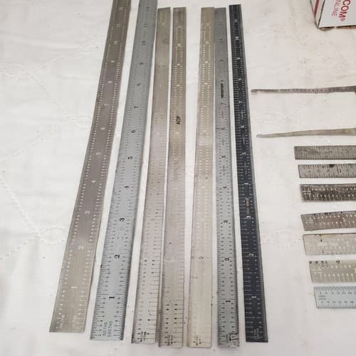 Lot of 16 Vintage Metal Measuring Tools Rulers, Calipers & More LOT-45 - Thumbnail 5
