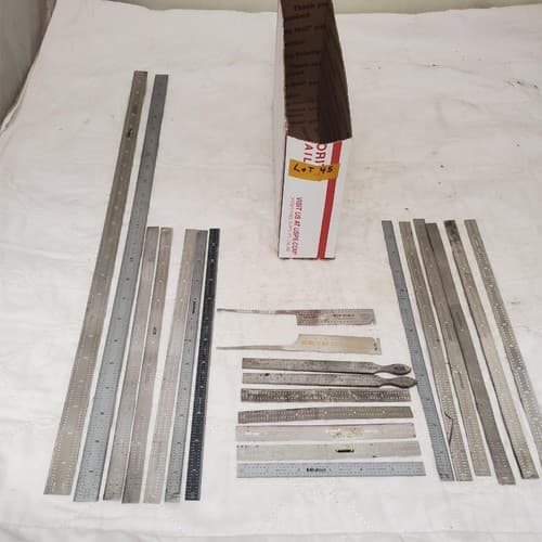 Lot of 16 Vintage Metal Measuring Tools Rulers, Calipers & More LOT-45 - Thumbnail 8