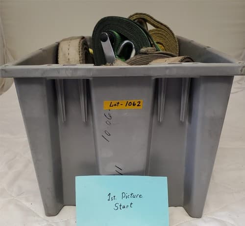 Lot of 7 Tie Down Strap Ratchet 5,000 LB. Load Limit 10 ft L 1"W 800 LOT-1062 - Thumbnail 2