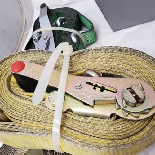 Lot of 7 Tie Down Strap Ratchet 5,000 LB. Load Limit 10 ft L 1"W 800 LOT-1062 - Thumbnail 8