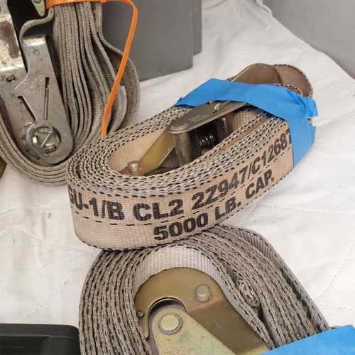 Lot of 7 Tie Down Strap Ratchet 5,000 LB. Load Limit 10 ft L 1"W 800 LOT-1062 - Thumbnail 12