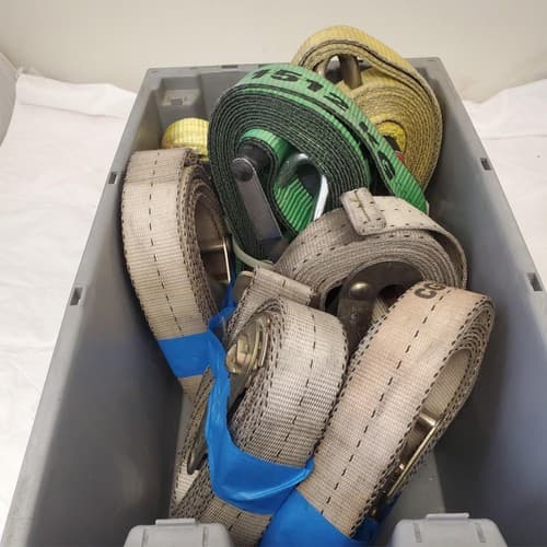 Lot of 7 Tie Down Strap Ratchet 5,000 LB. Load Limit 10 ft L 1"W 800 LOT-1062 - Thumbnail 4