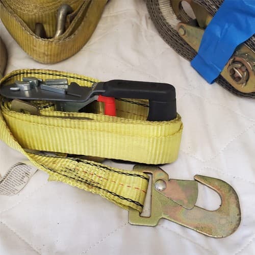 Lot of 7 Tie Down Strap Ratchet 5,000 LB. Load Limit 10 ft L 1"W 800 LOT-1062 - Thumbnail 15