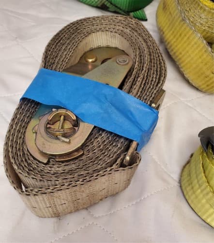 Lot of 7 Tie Down Strap Ratchet 5,000 LB. Load Limit 10 ft L 1"W 800 LOT-1062 - Thumbnail 16