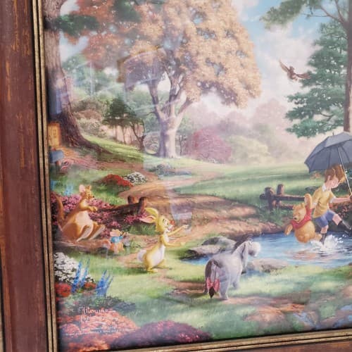 Thomas Kinkade Winnie the Pooh 14 x 14 Framed Canvas S/N LE Art Framed - Thumbnail 3