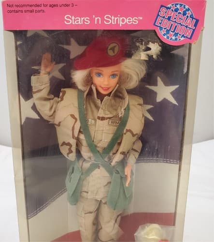 Barbie 1992 - Army Barbie - Stars 'n Stripes Collection - Thumbnail 3