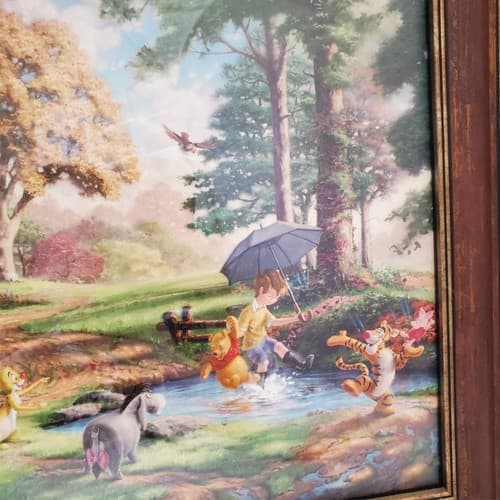 Thomas Kinkade Winnie the Pooh 14 x 14 Framed Canvas S/N LE Art Framed - Thumbnail 4