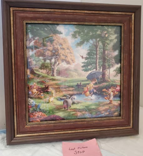 Thomas Kinkade Winnie the Pooh 14 x 14 Framed Canvas S/N LE Art Framed - Thumbnail 5