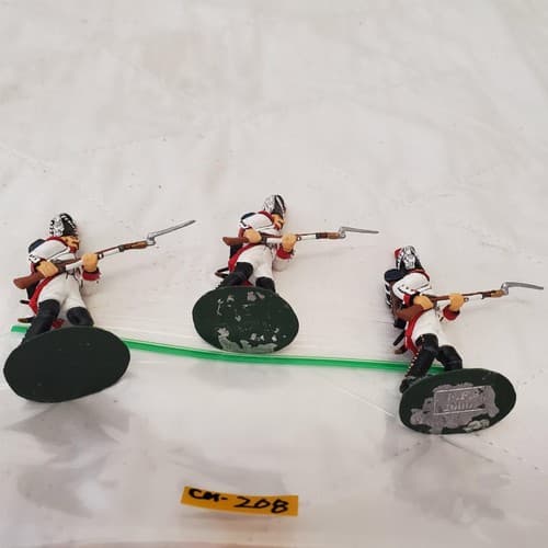 Lot of 3 Hand Painted Metal Toy Soldier Attacking Infantry CM-208 - Thumbnail 7