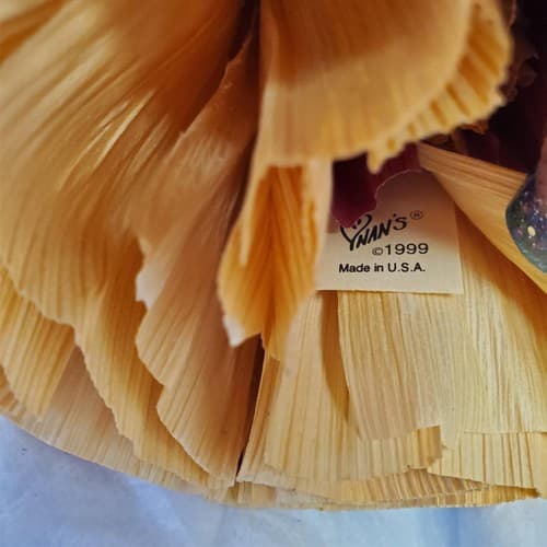 Vintage 1988 Nan’s Corn Husk Doll 7.5" Southern Belle Basket of Kittens Rare LE - Thumbnail 6