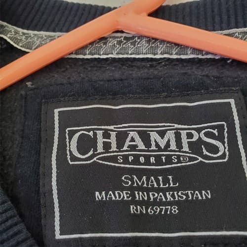 Champ Sports Men's Polo Full Sleeve T-shirt Black Size Small - Thumbnail 3