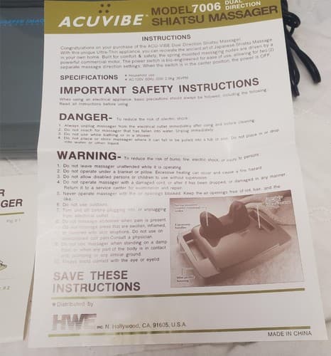 Sharper Image 7006 Auto Adjusting Shiatsu Massager - Thumbnail 10