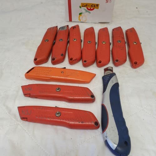 Lot of 11 Wiss Wk8v Retractable Utility Knife With 3 Blades Carde LOT-529 - Thumbnail 8