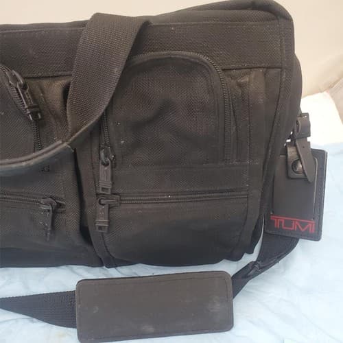 TUMI Black Ballistic Nylon Laptop Briefcase Shoulder Bag Travel Work Office - Thumbnail 3