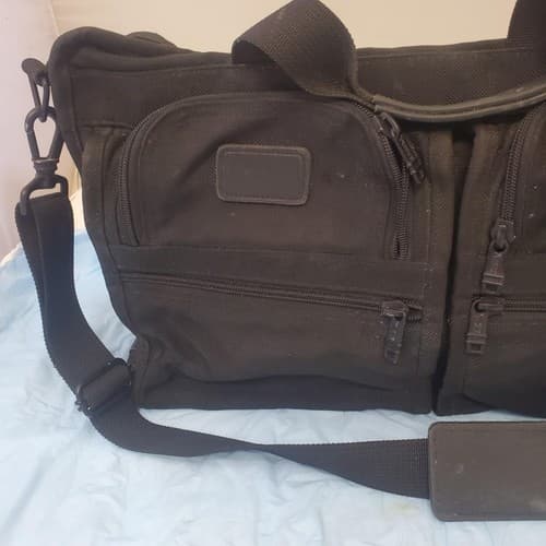 TUMI Black Ballistic Nylon Laptop Briefcase Shoulder Bag Travel Work Office - Thumbnail 4