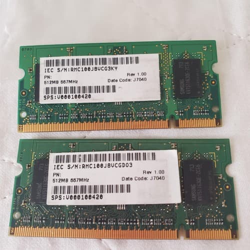 Samsung M470T6554EZ3-CE6 512MB PC2-5300S-555-12-A3 Laptop Memory - Thumbnail 2