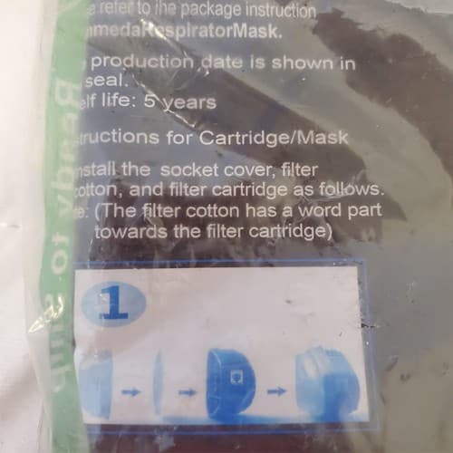 6001CN Niosh Respirator Cartridge Filter Sealed Airborne Contaminants Protection - Thumbnail 3