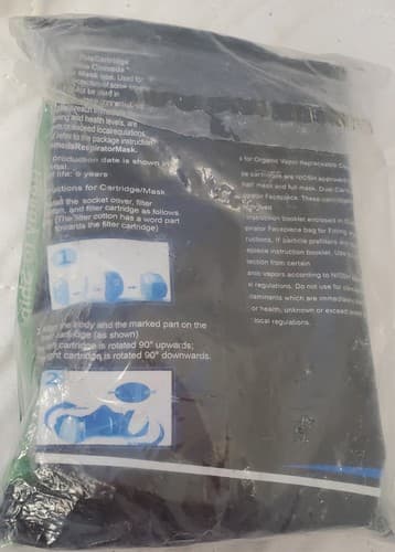 6001CN Niosh Respirator Cartridge Filter Sealed Airborne Contaminants Protection - Thumbnail 2